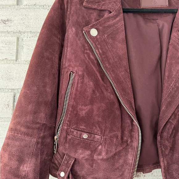 Blank NYC Burgundy Suede Moto Jacket - Picture 5 of 8